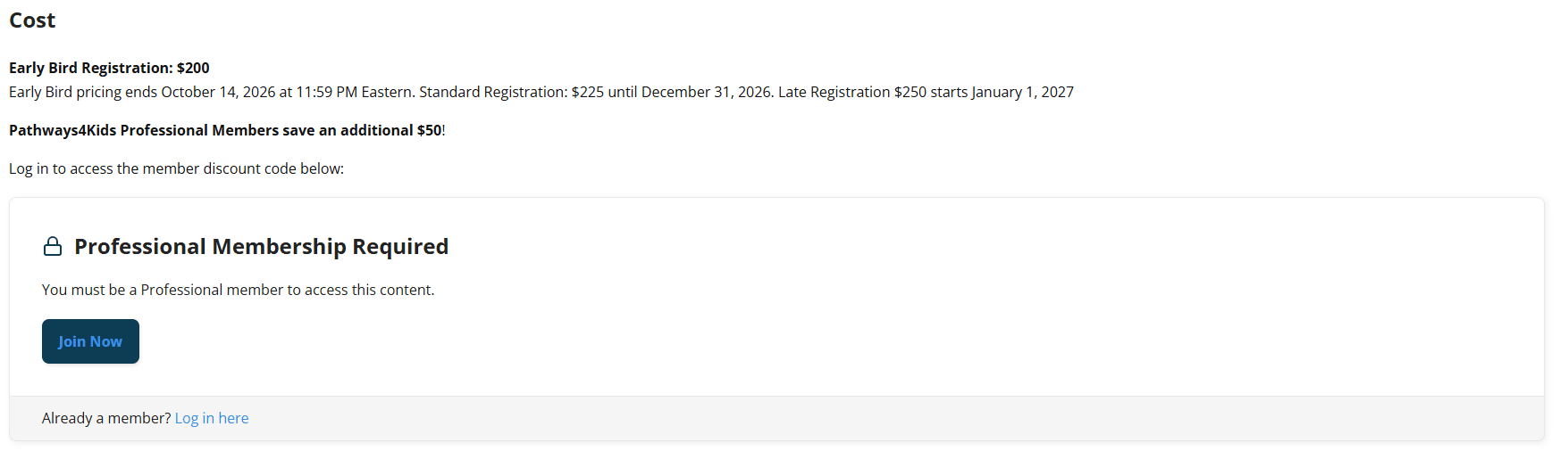 Professional Membership
